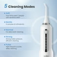 thumbnail image 2 of Sejoy Cordless Water Flosser Dental Teeth Cleaner, Professional 270ML Tank USB Rechargeable Dental Oral Irrigator for Home and Travel, 5 Modes 5 Jet Tips, IPX7 Waterproof, Easy-to-Clean,White, 2 of 12