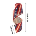 thumbnail image 2 of Clearance Under $5!Yyuenw Patriotic Ribbons American Flag Star Striped Wired Ribbon Red Blue White Glitter Star Ribbons for Memorial Day 4th of July Independence Day Bow DIY Crafts 2" x 5 Yards, 2 of 3
