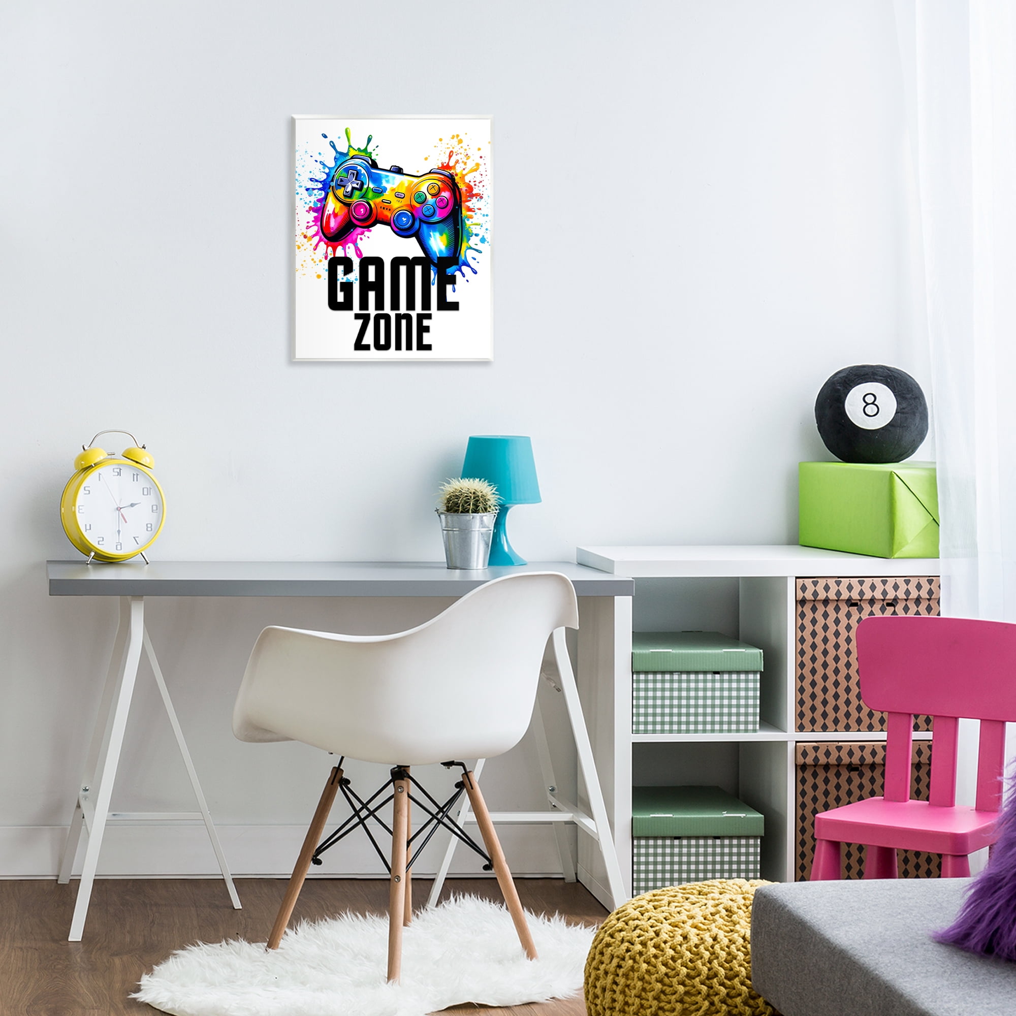Stupell Industries Game Zone Bright Splash Wall Plaque Art, design by Kim Allen