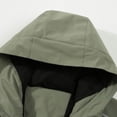thumbnail image 4 of Windbreaker Jackets for Men Man Solid Color Three Prevention Cottoning Climbing Wear As One Down Cotton Intensification Warm Outdoor Men's Windbreakers Green 3XL, 4 of 8