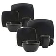thumbnail image 1 of Gibson Elite Soho Lounge 16 Piece Dinnerware Set for 4, Matte Black (2 Pk), 1 of 6
