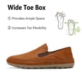 thumbnail image 3 of Mens Driving Loafers Leather Casual Non-slip Soft Sole Work Shoes Lightweight Comfortable Outdoor Walking Shoes Brown 6.5 US, 3 of 7