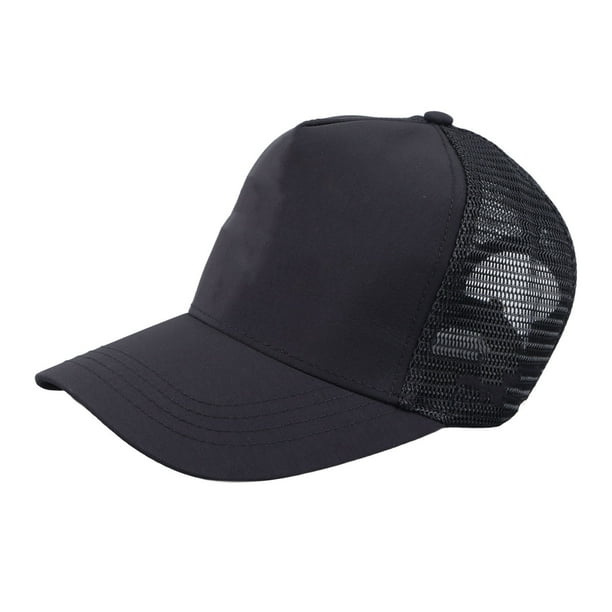 Gorra de béisbol Nikou negra ajustable ligera transpirable protección solar unisex