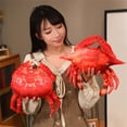 thumbnail image 5 of Crab Plush Toy 14 Inch, Soft Stuffed Animal Pillow, Funny Themed Home Decor Ornament, Creative Valentines Day Gifts or Easter Gifts for Adults 1Pcs A, 5 of 6