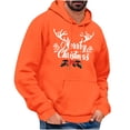thumbnail image 2 of EchfiProm Hoodies for Men with Pockets Merry Christmas Pullover Xmas Hooded Orange Graphic Mens Sweatshirt L, 2 of 4