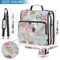 thumbnail image 2 of FORMRS Zipper Binder with Shoulder Strap 2-inch Ring 500 Sheet Capacity File Bag, Colorful Flowers Blossoms, 2 of 5