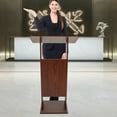 thumbnail image 3 of Miumaeov Free Standing Wooden Podium Stand for Conference Rooms Schools Classrooms Meeting Halls 26 * 15.7 * 47.7in, 3 of 15