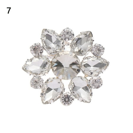 

1PC Rhinestone Wedding Women Bride Square Clamp Shiny Decorative Clips Shoe Decorations Charm Buckle Shoe Clip 7