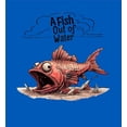 thumbnail image 5 of A Fish Out of Water Humor Adult Blue Long Sleeve Hoodie-Medium, 5 of 6