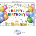 thumbnail image 2 of White Balloon Birthday Party Backdrop White Balloon Happy Birthday Banner Photography Background for Home Decorations Party Supplies, 2 of 10