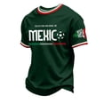 thumbnail image 3 of Mens Mexico Soccer Shirts Football Fans Crewneck Short Sleeve T Shirt Casual Summer Graphic Tee Tops L, 3 of 3