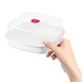 thumbnail image 2 of Microondas Comida Vaporizador Profesional Arroz Pescado Vapor Cocina Cocina Steamer, 2 of 8