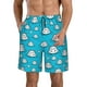 thumbnail image 1 of Balery Hippo In Water Head Traje de Baño Estilo Hawaiano para Hombre, Shorts de Secado Rápido con Bolsillos-Large, 1 of 6