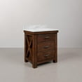 thumbnail image 3 of Aberdeen 30" White Marble Countertop Sink Vanity in Rustic Sienna with Mirror, 3 of 10