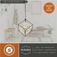thumbnail image 5 of Anson 1L Integrated LED Geometric Matte Black and Gold Contemporary Pendant Light, 5 of 11