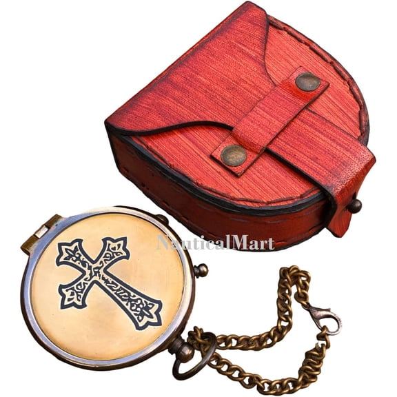 Personalized Gift May Your Faith Always Guide You and Cross Engraved On Working Compass, Confirmation Gift Ideas, Baptism Gifts, Birthday, Get Well Soon, Graduation, Heavenly Gift of Faith