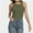 Olive green, variant on Womens Sleeveless Racerback High Neck Casual Basic Ribbed Fitted Tank Top