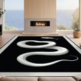 thumbnail image 2 of Design&I 5'x7' Ultra Soft Area Rug, Round Snake Minimalist Serpent Motif Solid Border Print Boho None Fluffy Washable Non Shedding for Bedroom Living Room Home Office, 2 of 7