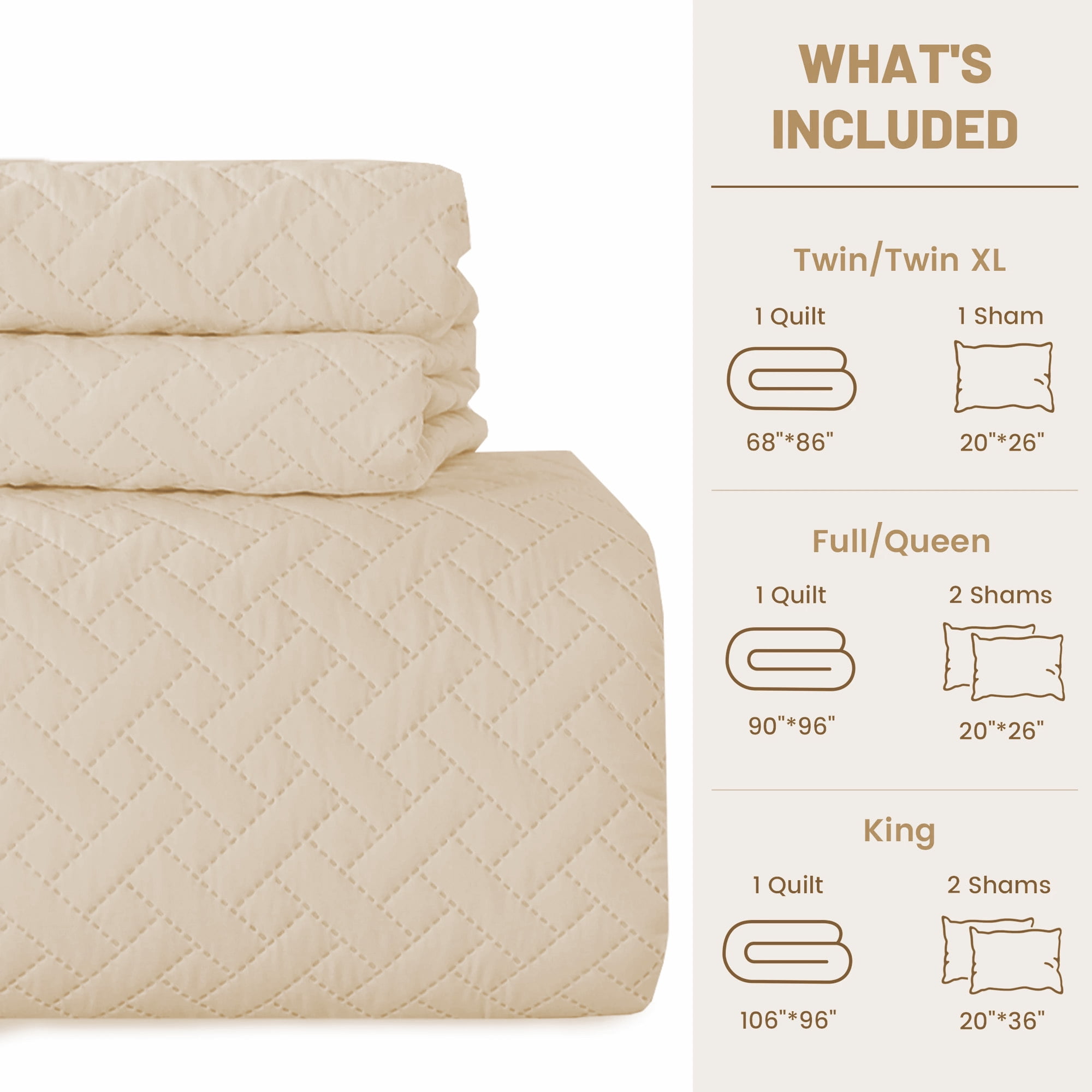 VCCOEM Quilt Set Full/Queen Size Lightweight Bedspreads, All Season Coverlet, 3 Piece (1 Quilt, 2 Pillow Shams), Woven Pattern, Pink