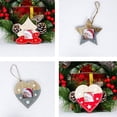 thumbnail image 2 of stanreset Christmas Photo Frame Picture Holder Hanging Decor Holiday Ornament Accessories, Heart, Red, 2 of 9