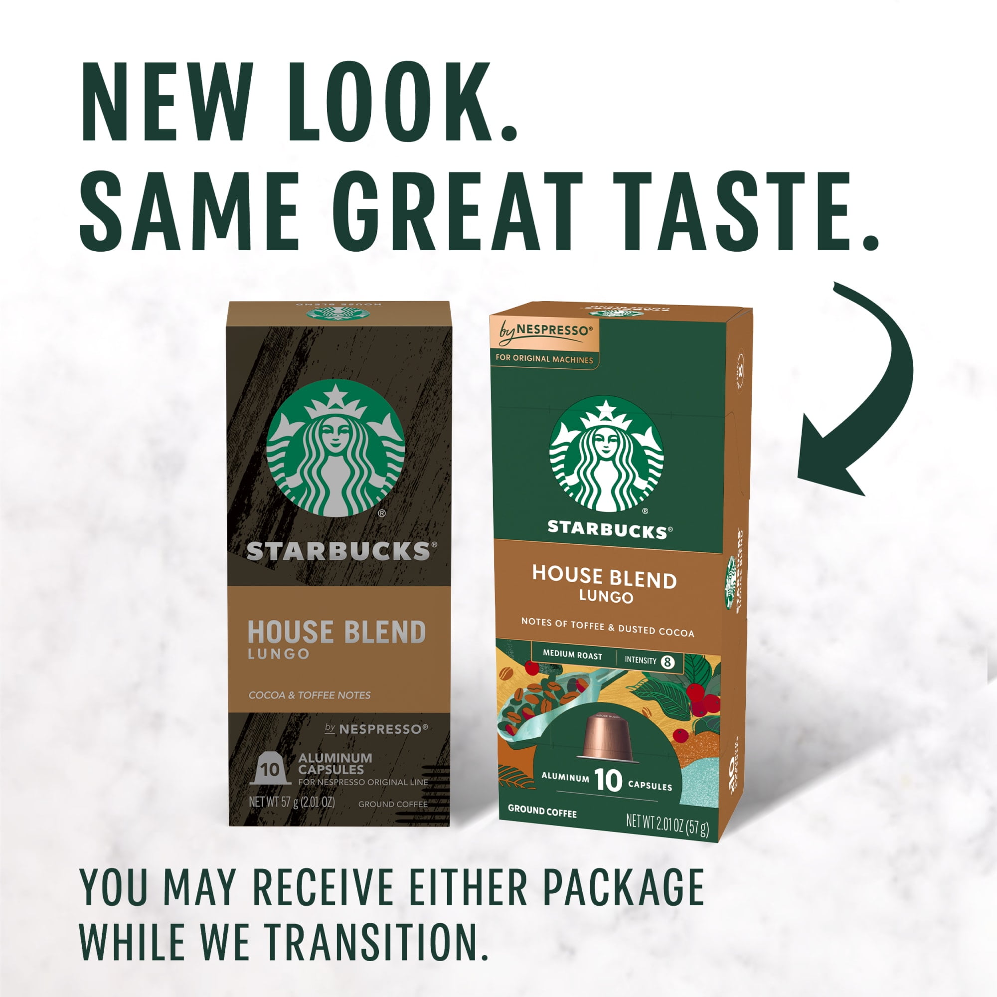 Starbucks By Nespresso Original Line, House Blend, Medium Roast Nespresso Pods, 10 Count, 5 Pack