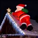thumbnail image 5 of LED Light-Up Inflatable Santa With Straight Legs In Green Backpack Wall-Mount Christmas Airblowns Decoration, 5 of 6