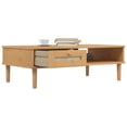 thumbnail image 2 of vidaXL Coffee Table SENJA Rattan Look Brown 100x55x33 cm Solid Wood, 2 of 5