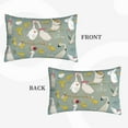 thumbnail image 4 of Naloa Cute Farm Birds Pillowcase, Throw Pillowcase, Wrinkle-Free, Stain-Resistant with Hidden Zipper for Bedroom Sofa - 14"x20", 4 of 9