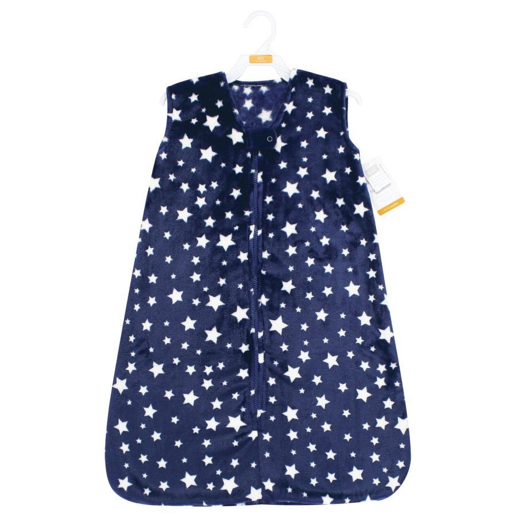 Hudson Baby Plush Sleeping Bag, Sack, Blanket, Navy Stars Sleeveless, 12-18 Months
