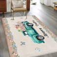 thumbnail image 2 of 3'x5' Rug for Living Room Bedroom, Happy Easter Washable Area Rugs Non-Slip Carpet Mats, Spring Farmhouse Green Truck Eggs Bunny Indoor Low Pile Area Rug Runner for Kitchen, Mudroom, 2 of 8