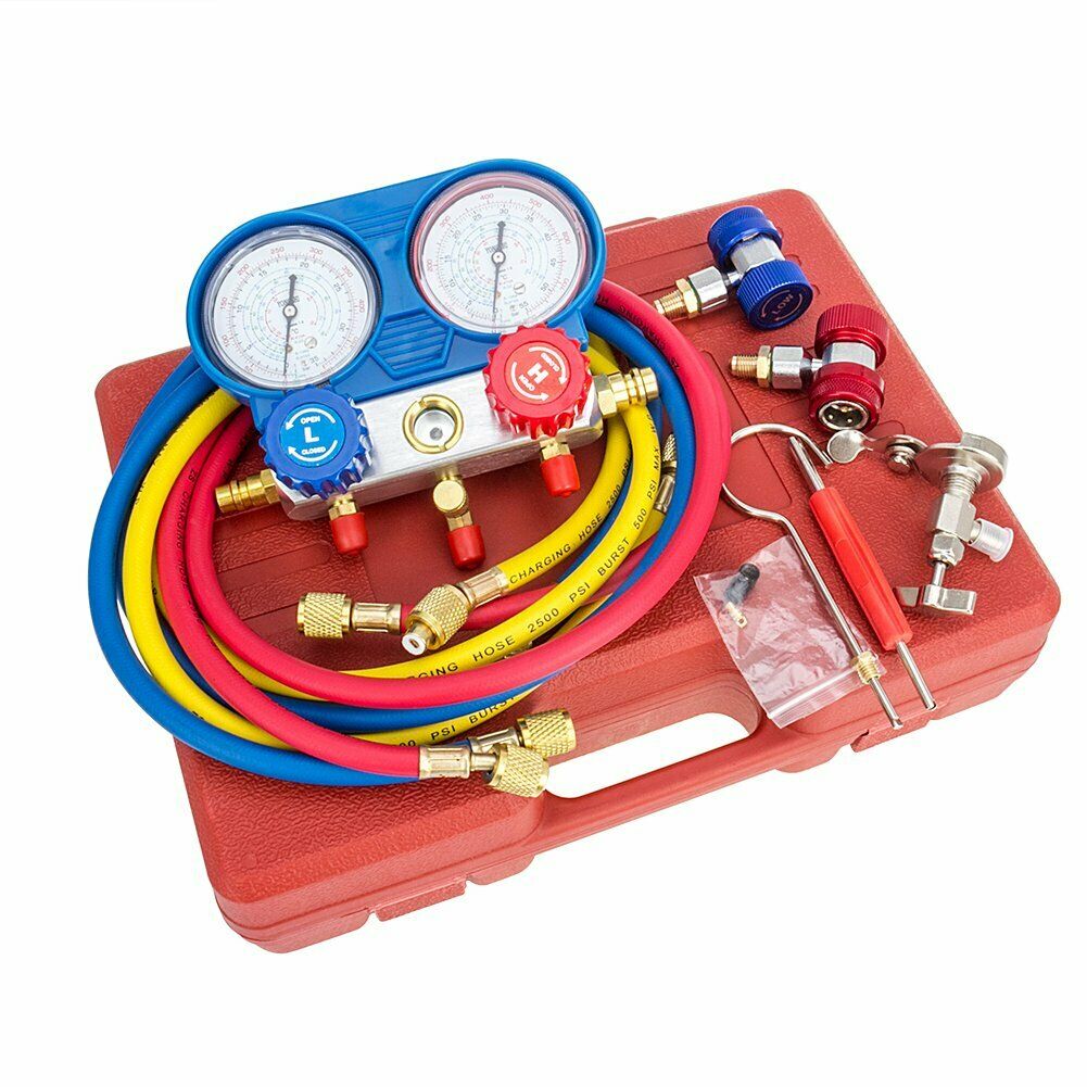 Automotive R134A R404A R22 R410A HVAC A/C Refrigeration Kit AC Manifold