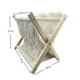 thumbnail image 5 of Lifetechs Boho Magazine Rack Holder Standing Basket Storage Organizer Space Saving Braided Cotton Rope Wooden Stand, 5 of 7