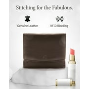 Small RFID Wallets For Women - Leather Slim Compact Trifold Womens Wallet Credit Card Holder Mini Coin Pouch Gifts For Women