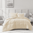 thumbnail image 6 of Casa Platino Comforter King Size Set- Includes a King Comforter and 2 King Pillow Shams - Pre-Washed Ultra Soft & Cozy Comforter Set King - Super Soft & Comfy King Size Comforter Set- Ivory, 6 of 9