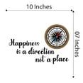 thumbnail image 4 of Home Wall Decal - Happiness is Direction - Vibrant Quote Design Cute Compass Art with Inspirational Quote - Proudly Hand Made Decal - Size: 10 In(W) x 7 In(H), 4 of 5