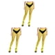 thumbnail image 5 of Sonducket 1 par de pantimedias con tirantes a la moda, calcetines con diseño de agujeros, medias de red llamativas, medias altas, amarillo Type1 NO1, 5 of 6