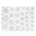 thumbnail image 1 of 1 hoja de pegatinas de pared con temática navideña, decoración de copos de nieve para ventanas., 1 of 2