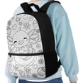 thumbnail image 4 of Uourmeti Salamander Pattern Backpack for Adults, 17 Inch Large Capacity Durable Fabric School Backpack for Travel Shopping, 4 of 6