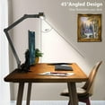 thumbnail image 2 of LED Desk Lamp for Home Office - 24W 1500LM Desk Lamps with Clamp Architect Table Lamp Adjustable Head Stepless Dimming Work Light(Black), 2 of 9