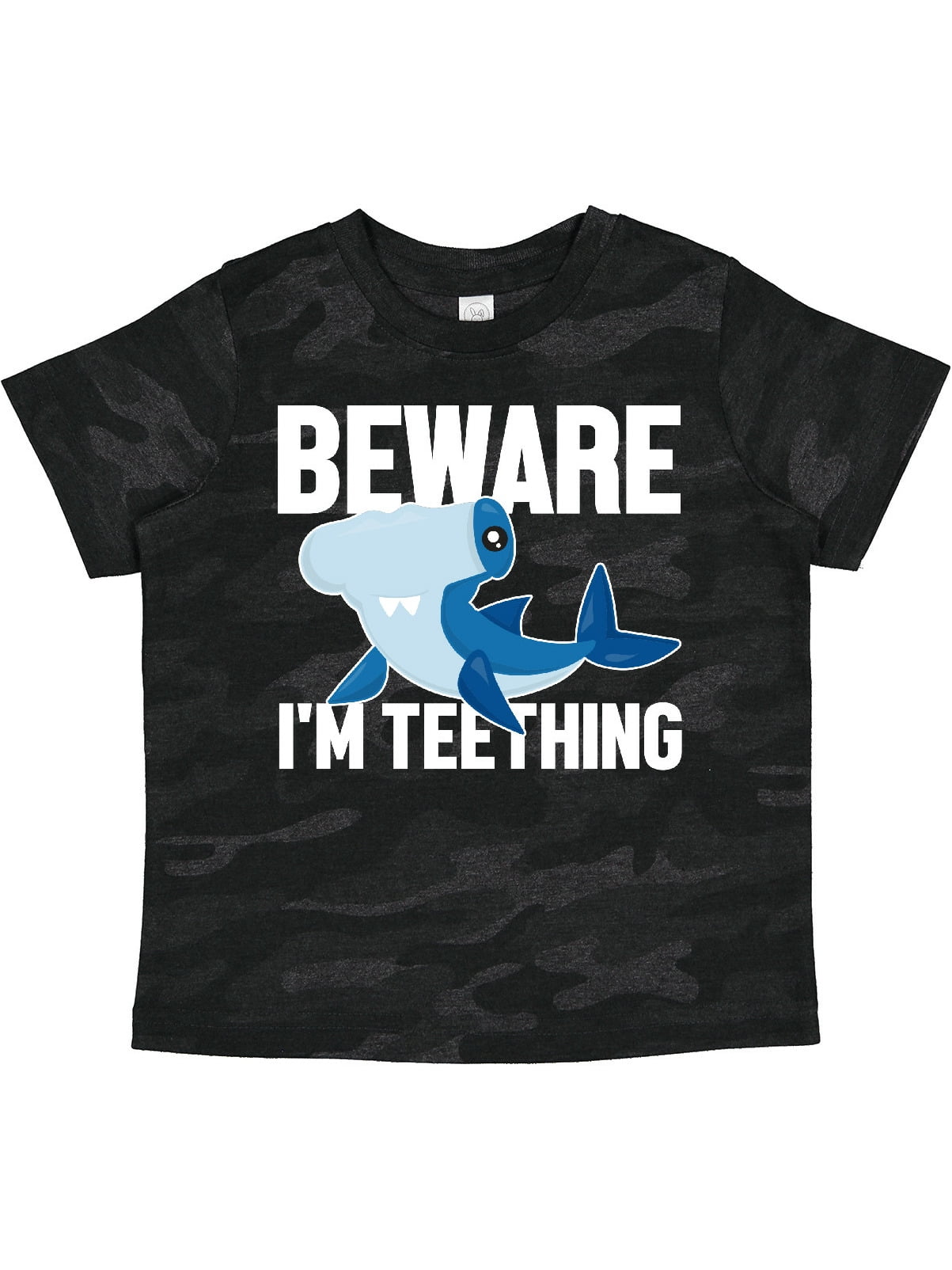 Beware Im Teething Babygrow Funny Teeth Shark Animal Cute Present Gift 