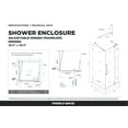thumbnail image 7 of Fine Fixtures Frameless Shower Enclosure Hinged Glass Shower Door - Tempered Glass 28" W x 28" D x 74" H Black Finish, 7 of 7