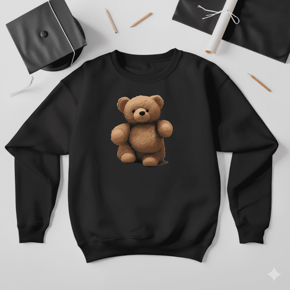 Teddy Bear Sweatshirt Cute Classic Retro Cozy Style Graphic Sweatshirt V50070, up to size 5XL