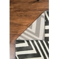 thumbnail image 3 of Roma Zigzag Area Rug Charcoal Grey 8x10 Modern Geometric Carved Design, 3 of 5