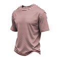 thumbnail image 2 of Mfakffe Shirts For Men Casual Striped T-Shirts Short Sleeve Crewneck Basic Tee, 2 of 5
