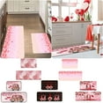 thumbnail image 5 of Happy Valentines Day Kitchen Rugs Set of 2, Red Pink Love Heart Glitter Floor Mats Home Decor, Anniversary Wedding Door Mat Decorations - 16x24 and 16x43 Inches, 5 of 6
