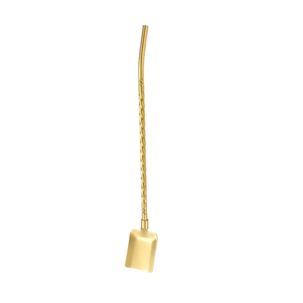 Cucharas mezcladoras de café de acero inoxidable, cucharas reutilizables multiusos para té helado. EstiloD