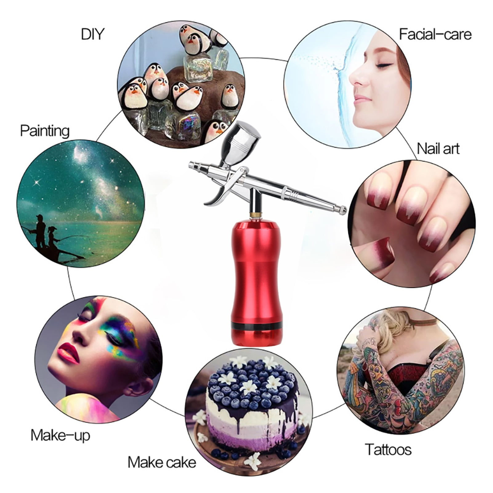 Cordless Airbrush Compressor High Pressure Psi Powerful Oxygen Infusion Apparatus Big Capacity Cup Gun Beauty Salon ,Ingeniously Designed
