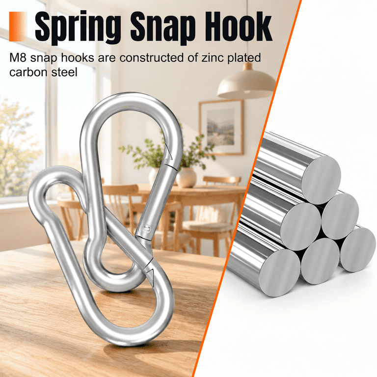 200carabiner Clips 2.23in Heavy Duty Spring Snap Hook - Walmart.com