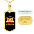 thumbnail image 3 of Cleverness Bitcoin Crypto Stainless Steel or 18k Gold Premium Swivel Dog Tag Keychain, 3 of 16