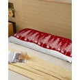 thumbnail image 6 of Christmas Elk Throw Pillow Cover, Pine Tree Forest Red Xmas Snowflake Rectangle Decorative Pillow Case Protector Soft Cushion Cover Lumbar Pillowcase for Couch Sofa Bedroom Car Chair Decor 20x54 Inch, 6 of 8